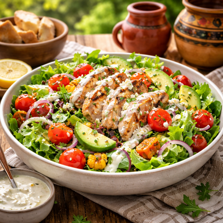 Creamy Paprika Chicken Salad with Maas Dressing
