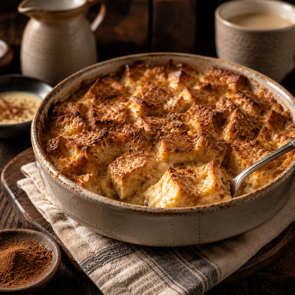 Read more about the article Milk Tart Bread Pudding